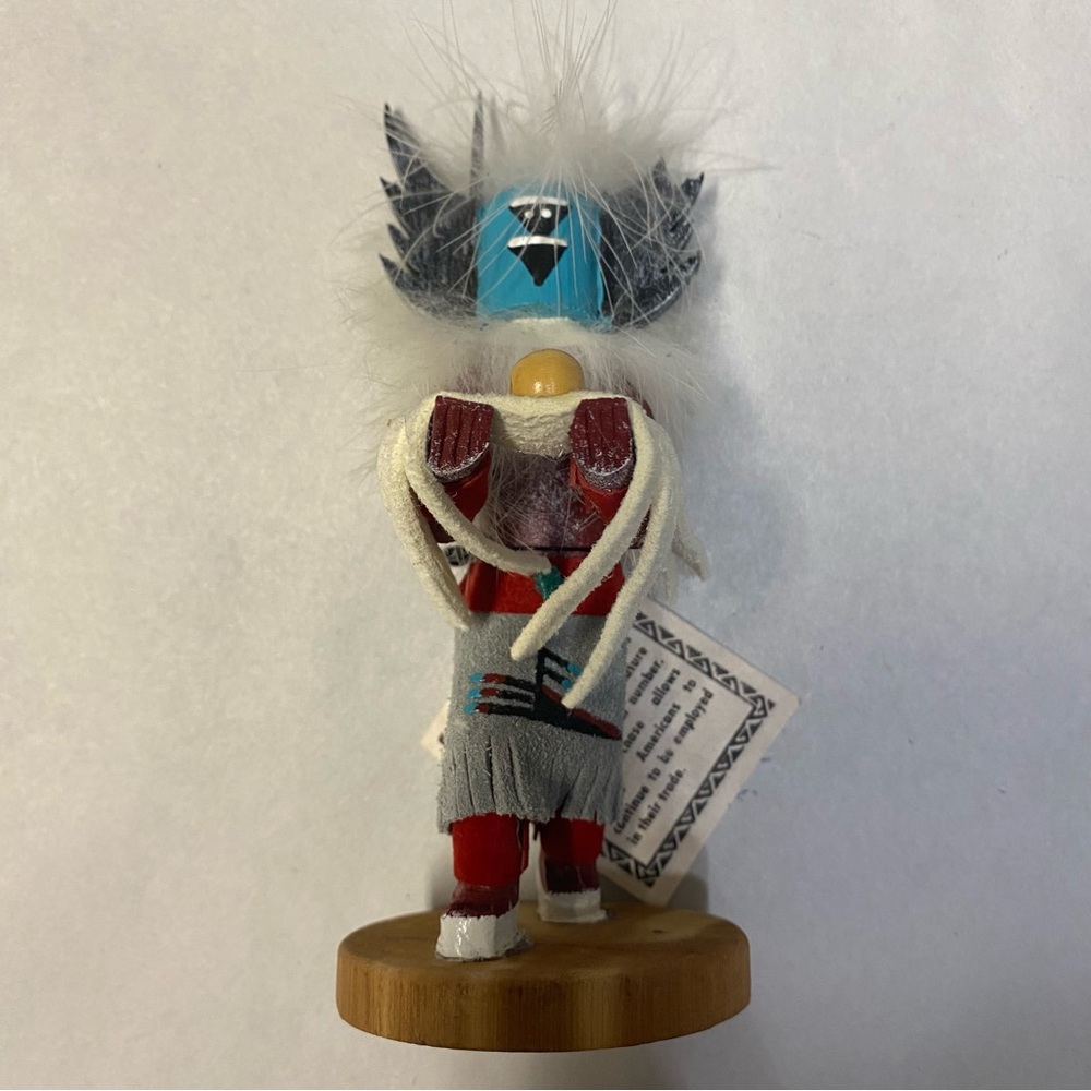 Crow Mother Kachina Handmade Navajo Dine Tribe Signed Marked Art Decor NWT